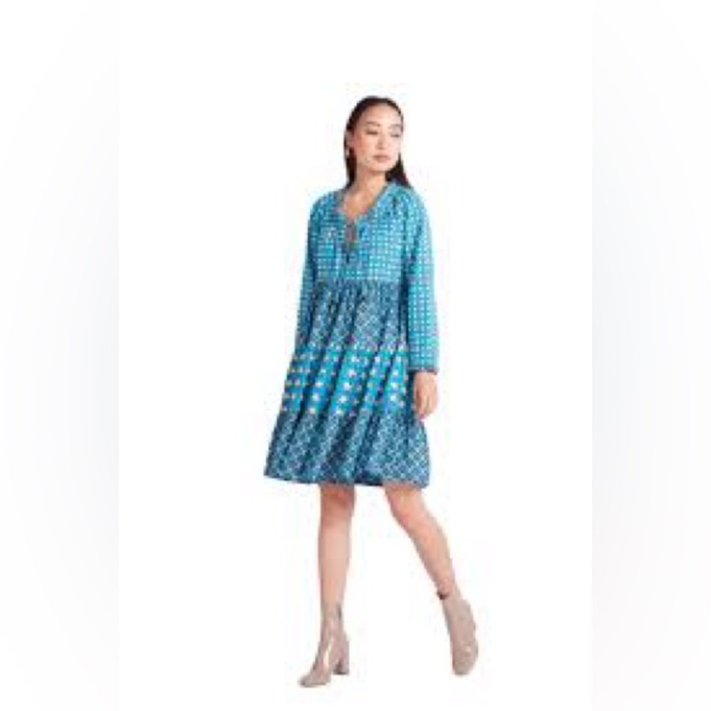 Tuckernuck Ro's Garden Sonia Short Dress, Blue Celia size xs